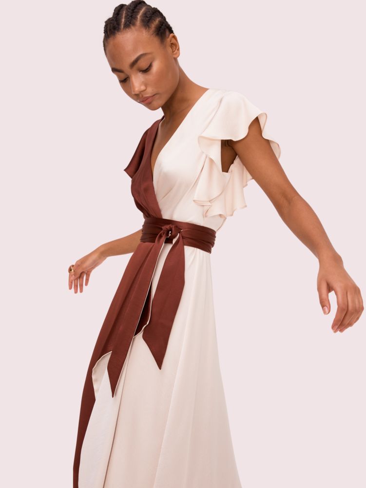 satin colorblock dress, , rr_productgrid